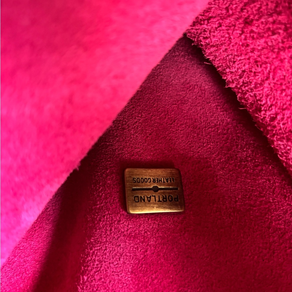 Portland Leather Goods Large Slouchy Shoulder Bag Orchid Pink - Picture 7 of 12